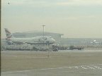 Foggy Heathrow airport